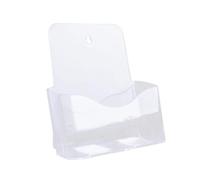 mophrati Slanted Back Acrylic Pamphlet Holder Non Slip Wall Mount Clear Organizer Displaying Documents Flyers Comes With Pre Drilled Holes So Can Easily Hang On Wall. , clear , A5 1 Tier