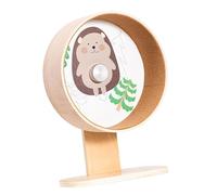 mophrati Small Animal Exercise Wheel With Adjustable Height Hamster Wooden Silent Wheel For Training And Fun Which Significantly Reduces Risk Of Model After Contact With Water Runner Is Equipped Cork