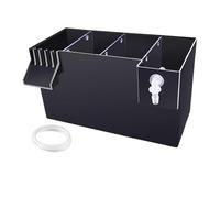 mophrati Small Fish Tank Filter Hang On Filter Box Efficient Water Circulation Improves Tank Environment Easy Installation Freshwater Aquaria Aquarium Hang On Box Fish, Black, 26x13.5x15cm