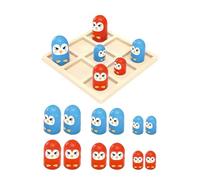 mophrati Small Indoor Outdoor Game Parties Favors Educational Board Game Strategy Chess Checkers Fun Children Fun Engaging Strategy Chess Educational Puzzles Board Toy, penguin, 12x12cm