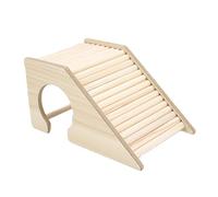 mophrati Small Pet Castle Home Cage Accessories for, wood color, with hole | Rat Arches M