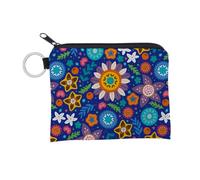 mophrati Small Wallet Waterproof Pouch Digital Printing Polyester Mini Storage Bag Zipper Polyester ple Style Change Purses, Type A