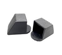 mophrati Square End Cap Square End Cover Durable Plastic Fitness Accessories Gym Accessories Protectors Strong Grip Easy Installation Fitness Equipment Cap Foot Cover Protectors, 50x50mm