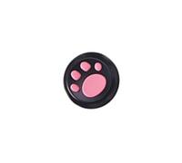 mophrati Stick Caps Comfortable Useful Heighten Cat Paw Shape Perfect Replacement Thumbstick Cover Controller Accessory, pink on black