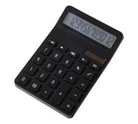 mophrati Streamlined Desk Calculator With Solar Charging Function Electronic Calculator ABS Scientific Calculators, black