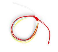 mophrati String Bracelet Adjustable Aesthetic Jewelry Drawstring Bohemian Bracelets Universal Women Accessories for Teen Girls, Orange+White