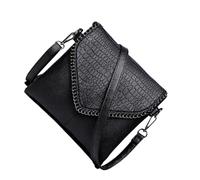 mophrati Stylish Crossbody Bag - Smooth Zipping No Loose Thread Detachable Belt PU Messenger Bags Shoulder Bags PU Casual, Black-S