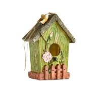 mophrati Stylish Rustic Bird Hut Captivating Outdoor Addition Offers Both Beauty And Functionality For Nature Lovers Outdoor Bird House Shelter Patio Yard Decor, Green
