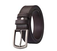 mophrati Stylish ulated Leather Belt For Men - Prevents Cracking And Fade-resistant Needle Buckle Belt True Leather, Cut edge coffee