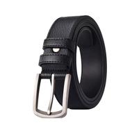 mophrati Stylish ulated Leather Belt For Men - Prevents Cracking And Fade-resistant Needle Buckle Belt True Leather, Cut Edge Black