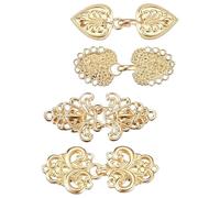 mophrati Sweater Collar Brooch Clips Cardigan Clips Clasp With Elegant Fasteners For Clothes Hijab Decorative Jewelry Stylishly Crafted Medieval Cloak Dresses Shawl Cape Fasteners, Gold