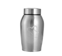 mophrati Sympathy Case Keepsake Case Memory Loose Premium Stainless Steel Cremation Urn Pet Urns For Dogs Ashes Organizer Pet Urns For Dogs Ashes Cats, Silver, 8.5x18.5cm