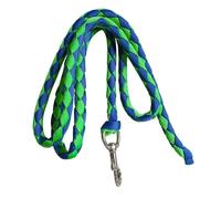 mophrati Tough Durable Horse Rope With Heavy Duty Snap Hook Equestrian Riders And Livestock Training Competitive Equestrian Athletes Equipment Attach To Halter Or Harness, Green and Blue, 4m
