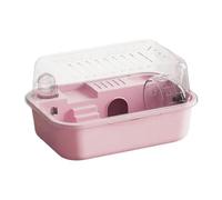 mophrati Transparent Hamster Cage Habitat With Ample Space Allows For Comfortable Living Space For Rabbits And Sugar Gliders Large Hamster Cage Habitat Acrylic Portable, pink, 36x26x20cm