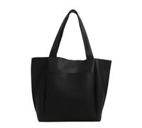 mophrati Trendy Tote Bags Exquisite Craft And Easy To Carry For Any Occasion PU Bag Large Capacity Shoulder Bags Women Bag Party, black