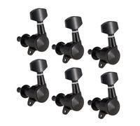 mophrati Tuning Pegs Electric Guitar String Pegs Excellent Choice Complete With Heavy Duty Internal Gear Acoustic Guitar Tuning Classical Peg Bass Machine Heads , 6L Black , 23x17.5x25mm