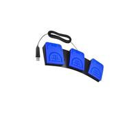 mophrati USB Foot Switch Efficient Control 3 Keys Programmable Innovative Gaming Home Computer Applications Instrument Control USB Triple Foot Switch Pedal PC Gaming, Blue, 34x11.5x4.3cm