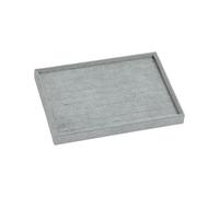 mophrati Velvet Cloth Made Jewelry Organizer Jewelry In Place Velvet Ring Display Tray Jewelry Display Large Capacity Durability, Grey