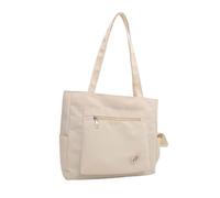 mophrati Versatile Large Capacity Commuting Bag For Women Travel And Swimming Pools Canvas Single Shoulder Crossbody Bag Picnics, White