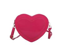 mophrati Versatile Womens Shoulder Bag - Companion For Daily Adventures PU Female Love Heart Shape Crossbody Bags Clean And Tidy, rose red