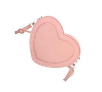 mophrati Versatile Womens Shoulder Bag - Companion For Daily Adventures PU Female Love Heart Shape Crossbody Bags Clean And Tidy, pink