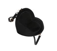 mophrati Versatile Womens Shoulder Bag - Companion For Daily Adventures PU Female Love Heart Shape Crossbody Bags Clean And Tidy, black