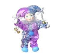 mophrati Vibrant Clown Doll Clown Doll Stylish Harlequin For Kids Adults Unique Desktop Ornament Figure Halloween Ornaments