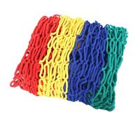 mophrati Vibrant Colorful Nylon Rope Grid Offers Children Safe Playtime While Climbing On Strong And Reliable Backyard Netting Mesh Colorful Nylon Rope Grid Children Climbing Net, Rainbow, 1x5m 10cm
