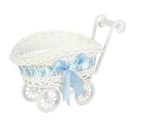 mophrati Wedding Decoration Mini Cart Candy Basket for Home Gift Mini Basket Suitable for Home and Outdoor Tricycle Flower, Blue