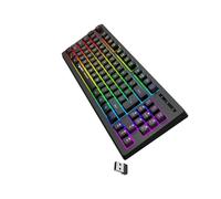 mophrati Wireless Mechanical Keyboard Comfortable Feel RGB Backlight Ergonomic 87 Keys Allocation 1000 Report Rate Wireless Gaming Keyboard Keycaps Office Notebook
