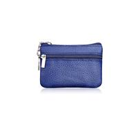 mophrati Women Wallet Leather Keys Portable Travel School Shop Keychain Purse Cash Holder Organizing Zipper Pouch Ladies, Blue