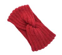 mophrati Womens Winter Headband Crocheted Elastic Head Protector Ear Warmers Hair Styling Accessories for Women Teen Girls, Jujube red