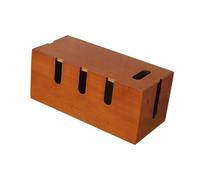 mophrati Wood Cable Organizer Box Solution For Managing Routers Chargers And Power Strips In Home Office Settings Data Line Storage Container Wooden Storage Box