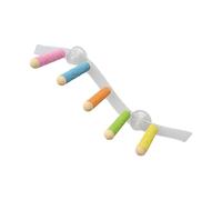 mophrati Wood Perch Gym Ladder Portable Stand Suitable For Small Birds Such As Cockatoos African Greys Budgies And Parakeets Climbing Hanging Bird Toy Parakeet Bath Perch Toy, Style A