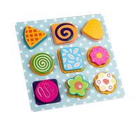 mophrati Wooden Pretend Kitchen Toy Educational Set Inspires Young Chefs Enhances Cognitive Skills With Fun Pretend Cooking Play Kitchen Accessories Playset , cookies , 22.5x22.5cm