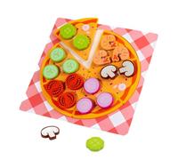 mophrati Wooden Pretend Kitchen Toy Educational Set Inspires Young Chefs Enhances Cognitive Skills With Fun Pretend Cooking Play Kitchen Accessories Playset , pizza , 22.5x22.5cm