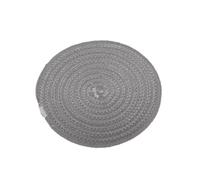 mophrati Woven Coaster Rounded Mug Placing Cushion Weaving Craft Coasters Heat Insulated Mats Thickened Table Mat Tableware, Grey