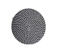 mophrati Woven Coaster Rounded Mug Placing Cushion Weaving Craft Coasters Heat Insulated Mats Thickened Table Mat Tableware, Black/Grey