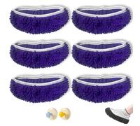 Mopmate Reusable Mop Pads, Artisticto Reusable Mop Pads, Microfiber Dry Sweeping Cloths, Washable Wet Pad Refills Mopping Cloth Refills for Multi Floor Surface Wet & Dry Cleaning (6pcs Purple)