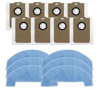 Mopping Pads Dust Bags Replacement Parts For Ultenic For MONSGA For Lubluelu For Trouver For Mova For Mamibot For Pioneer For Liectroux - 6 Mop Cloths & 6 Cleaning Bags