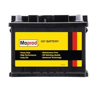 Moprod 027 Group 27 12 V Car Battery - High CCA, AGM Start-Stop Compatible, OEM Fit, black