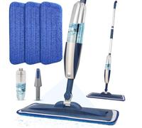 Mops for Floor Cleaning Wet Spray Mop with 14 oz Refillable Bottle and 3 Washable Microfiber Pads Home or Commercial Use Dry Wet Flat Mop for Hardwood Laminate Wood Ceramic