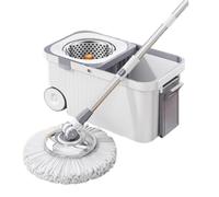mops Household Cleaning, Automatic Spin mop, Extended Handle, Hands-Free Automatic Dehydration mop, Cleaning Spin mop with Bucket,A