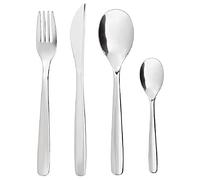 MOPSIG 16 Piece Durable Stainless Steel Cutlery Set Fork Knife Spoon & Teaspoon 4 of Each