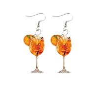 MOPZIJA 1 Pair Orange Earrings, Cute Fruit Earrings, Orange Earrings, Orange Earrings for Women, Aperol Spritz Earrings, Girl Fruit Earrings, Dangle Earrings, Aperol Sritz