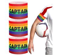 MOPZIJA 3 Pieces Captain Football Captain, Adjustable Elastic Cuff, Adjustable Elastic C for Children, Adults, Sports Football and Rugby, Captain's Headband for Kids, Captain Football
