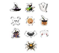 MOPZIJA Halloween Cookie Cutter, Halloween Cookie Cutter, Pumpkin Cookie Cutter, Pumpkin Cookie Cutter, Cookie Cutter, Biscuit Cutter, Biscuit Cutter for Cookies, Pack of 10