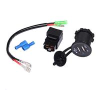 MOQIAOSEIKO Motorcycle Charger Dual USB Charger with Relay Charger for Kawasaki Versys650 Versys1000 Ninja400 Ninja650 Versys 650 1000 X300 X650 Ninja 400 650