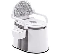 MOQINGH Portable Bedside Commode Chair Mobile Sturdy and Beautiful Extra Wide Toilet Chair Anti Slip and Anti Rollover for Outdoor IndoorEasy Cleaning