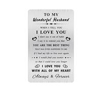 MOQIYXL To My Wonderful Husband Valentines Day Card, I Love You Gifts for Him Husband, Fathers Day Card from Wife, Husband Birthday Card, Anniversary